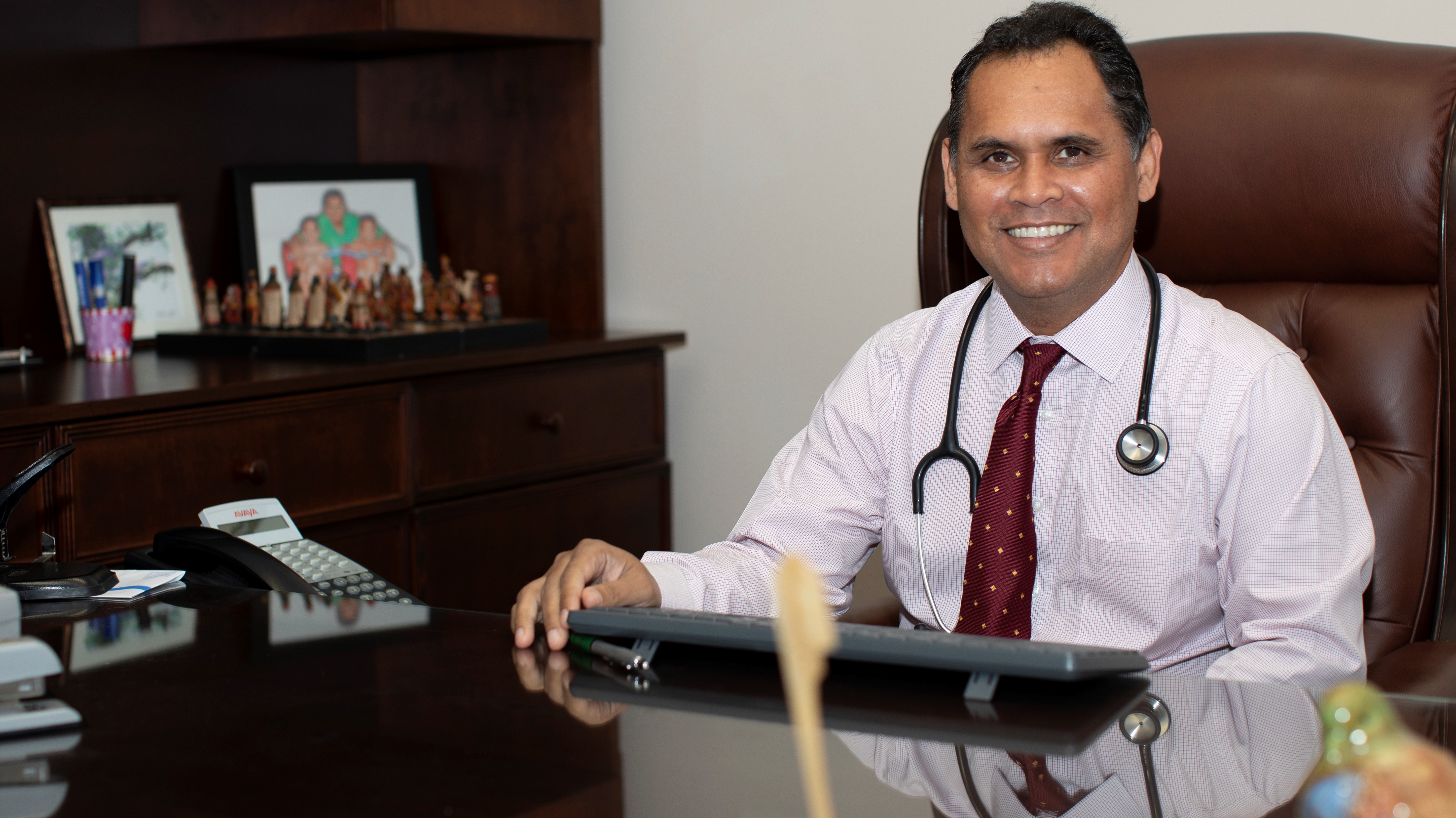 Doctor Santos in office